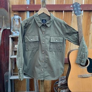 Volcom Olive Militarily Jacket/Shirt.